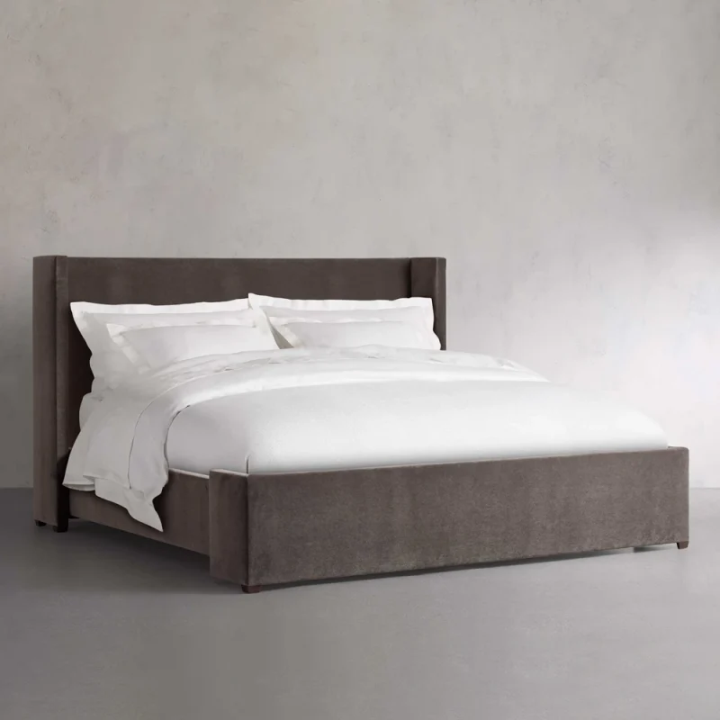 Beds upholstered in high performance fabric are extremely durable and resist stains and fading but remain beautiful and soft to the touch.