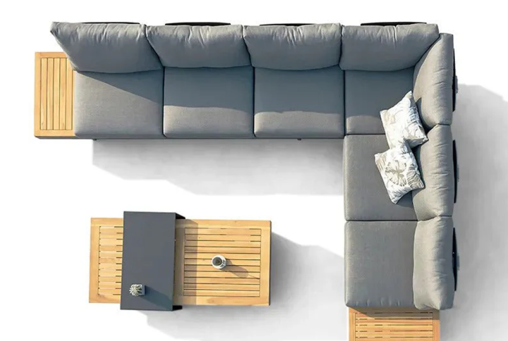 Outdoor aluminum sectional sofa set