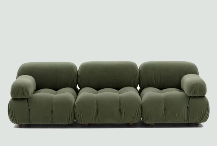 Marlin Camaleonda 3-Seater Sofa in modular configuration, upholstered in textured fabric, styled in a modern living room