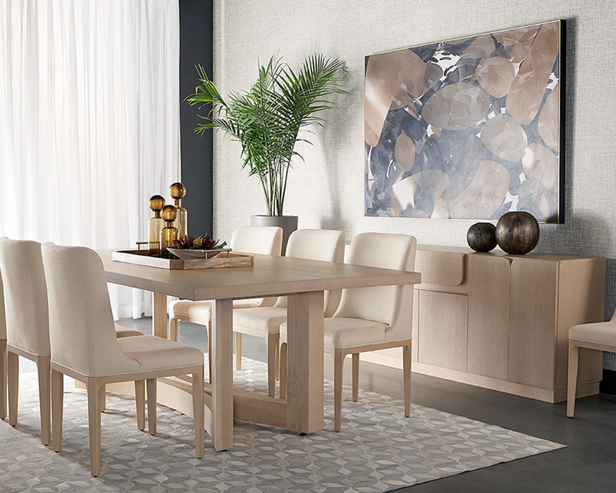 A modern dining chair showcasing a light gray upholstered seat, combining comfort and sophistication for dining settings