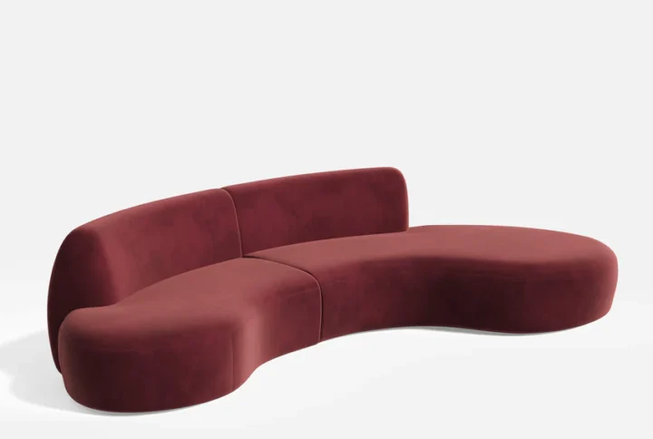 Elegant corner sofa with Scandinavian design and plush upholstery