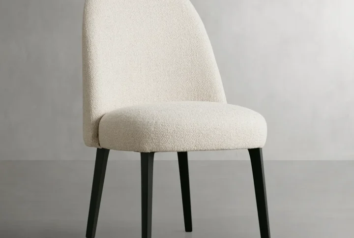 Bellavetro V2 UAE Edition dining chair with channel-tufted backrest and hand-finished beech wood frame