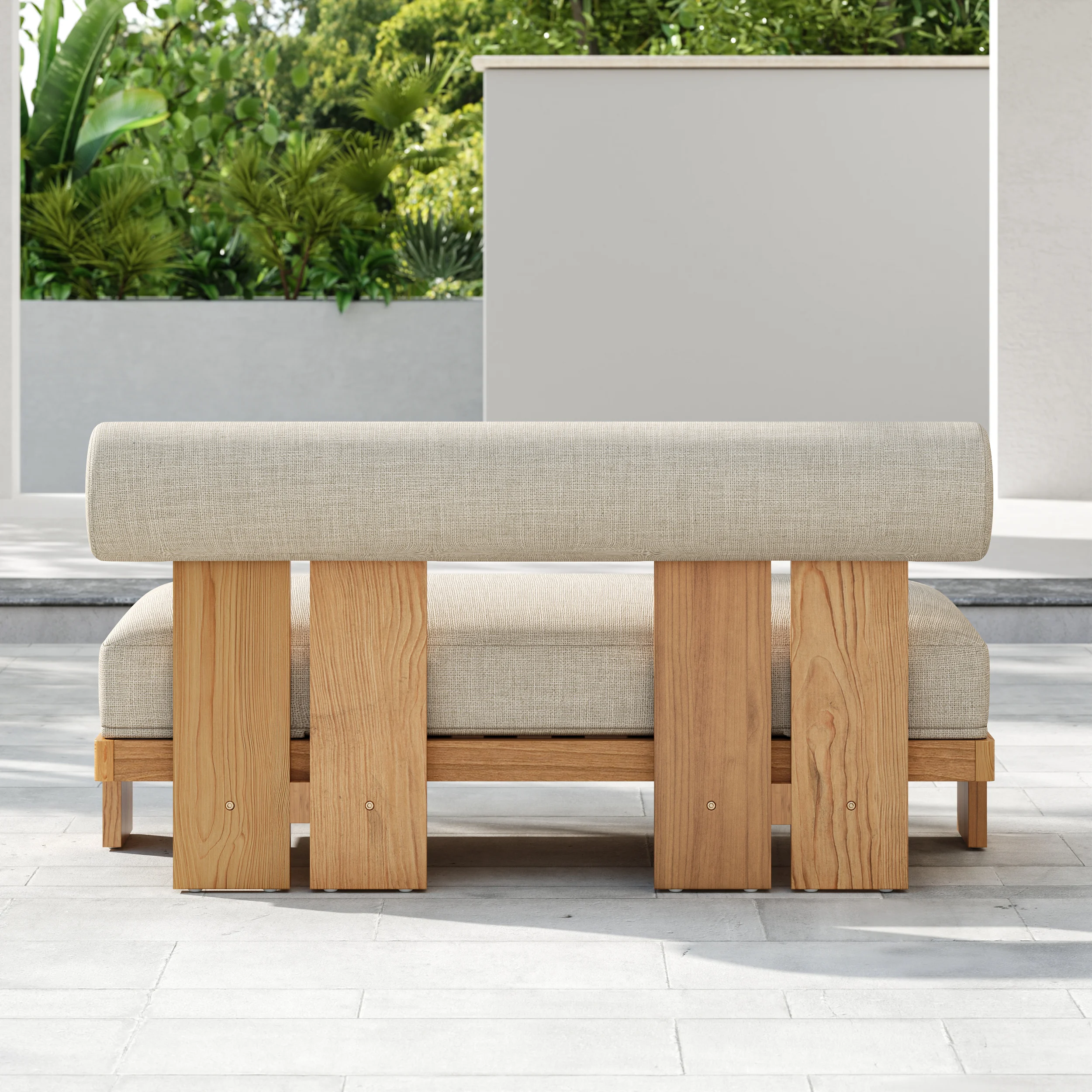 Verdana 4 Piece Outdoor Teak Sofa Set with Coffee Table (11)