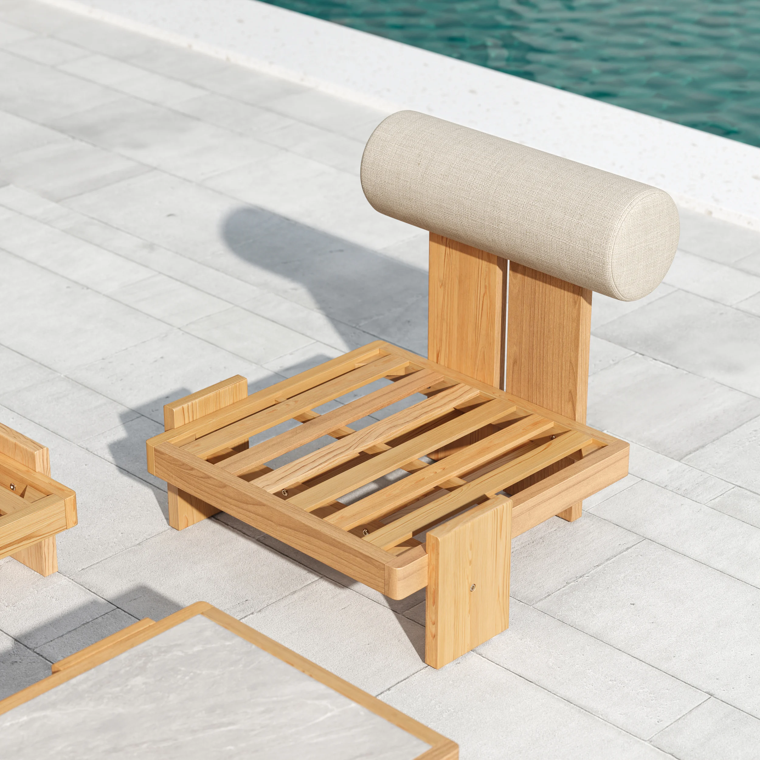 Verdana 4 Piece Outdoor Teak Sofa Set with Coffee Table (6)
