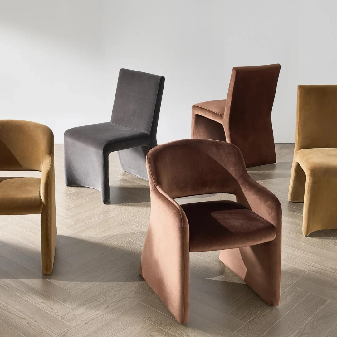 Eliza Dining Chair -Charcol Velvet (4)