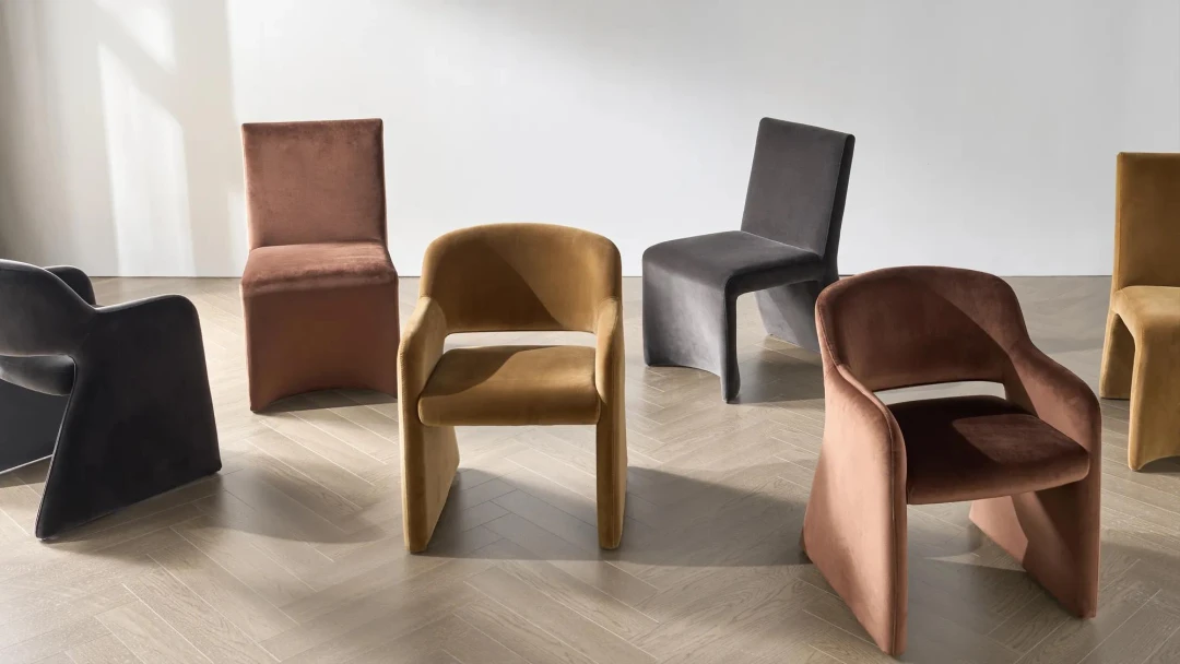 Eliza Dining Chair -Charcol Velvet (5)