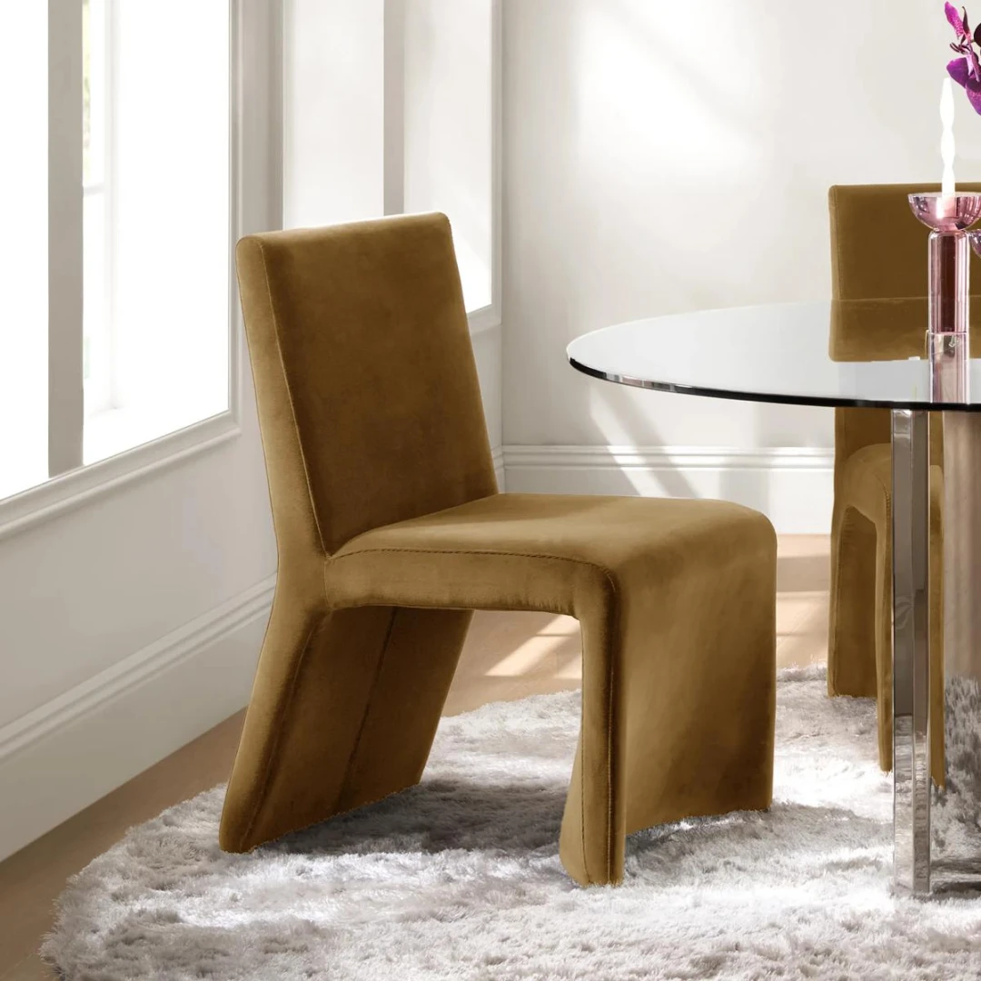 Eliza Dining Chair – mustard velvet (7)