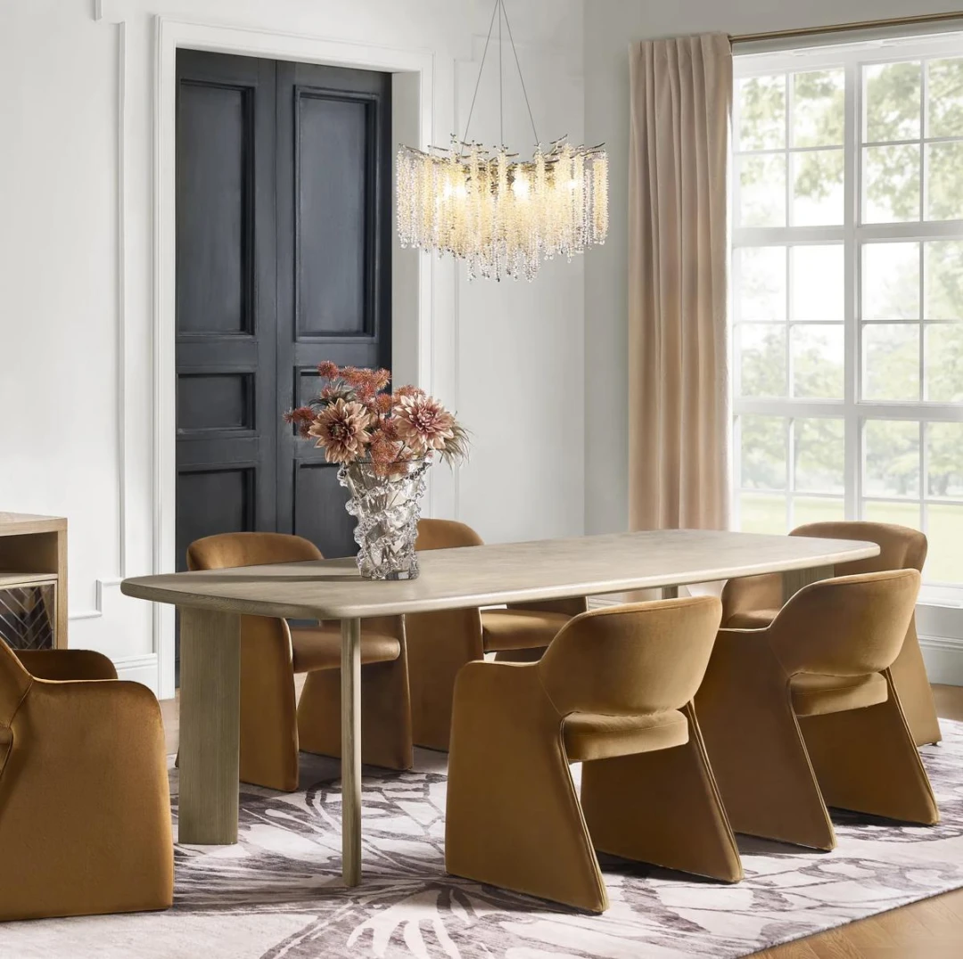 Ellora Dining Armchair mustard Velvet (10)