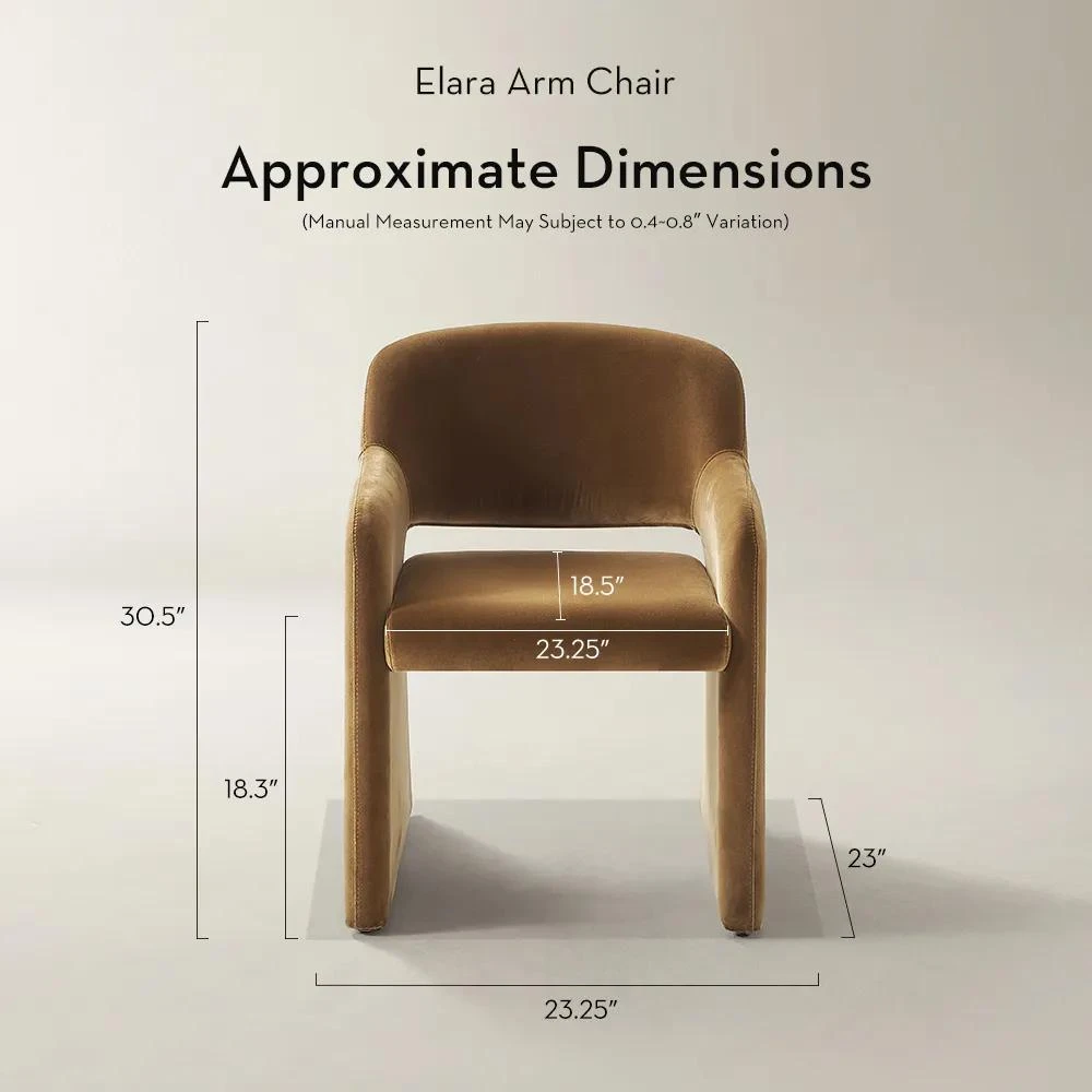 Ellora Dining Armchair mustard Velvet (9)