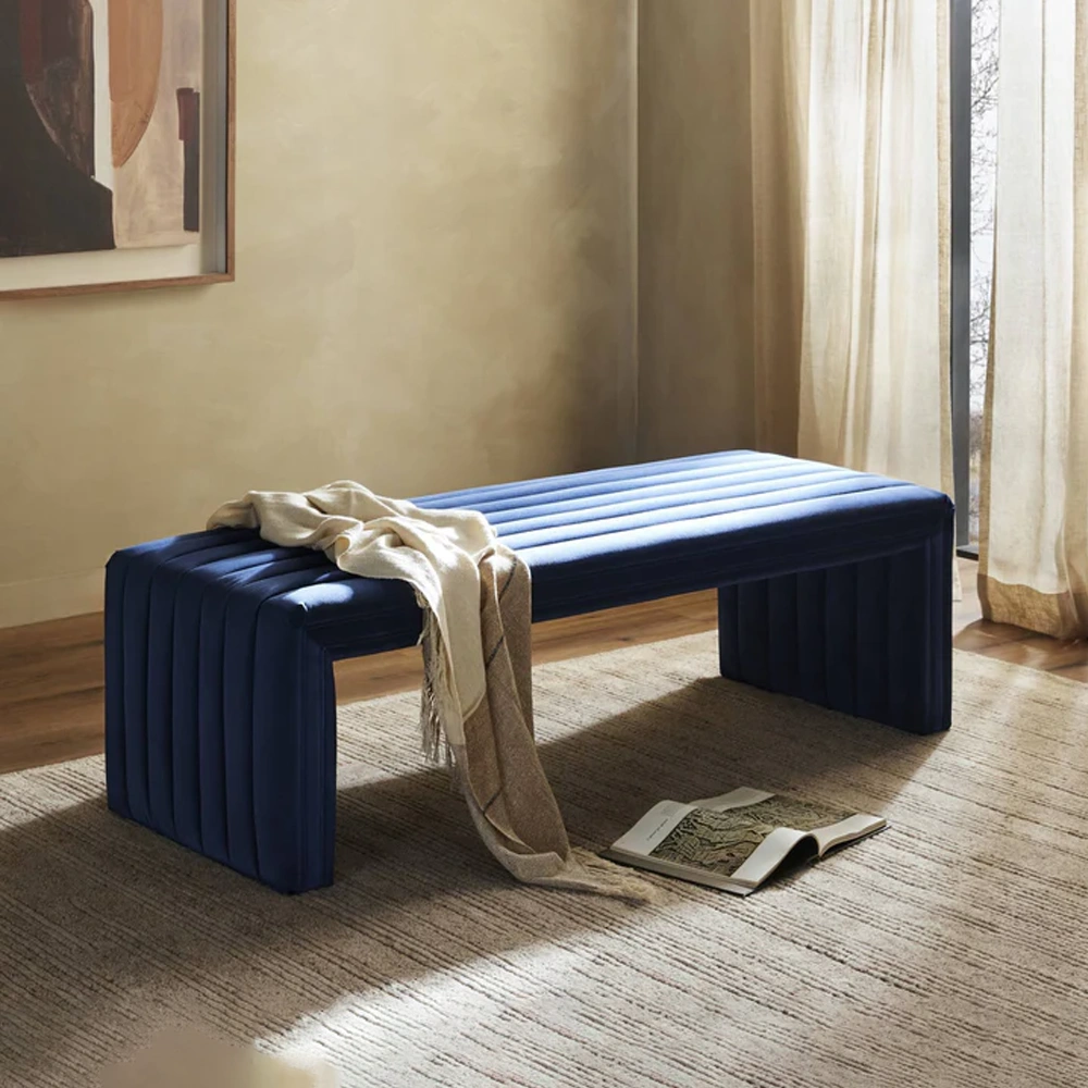 Mocha Velvet Channel Bench (1)