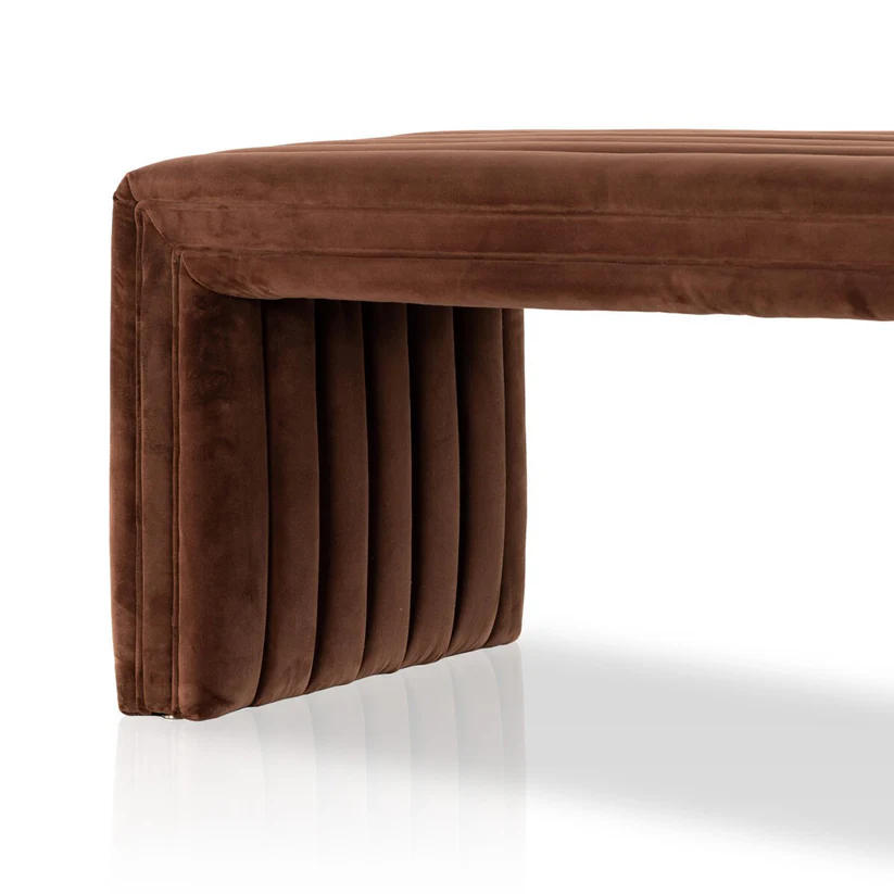 Mocha Velvet Channel Bench (7)