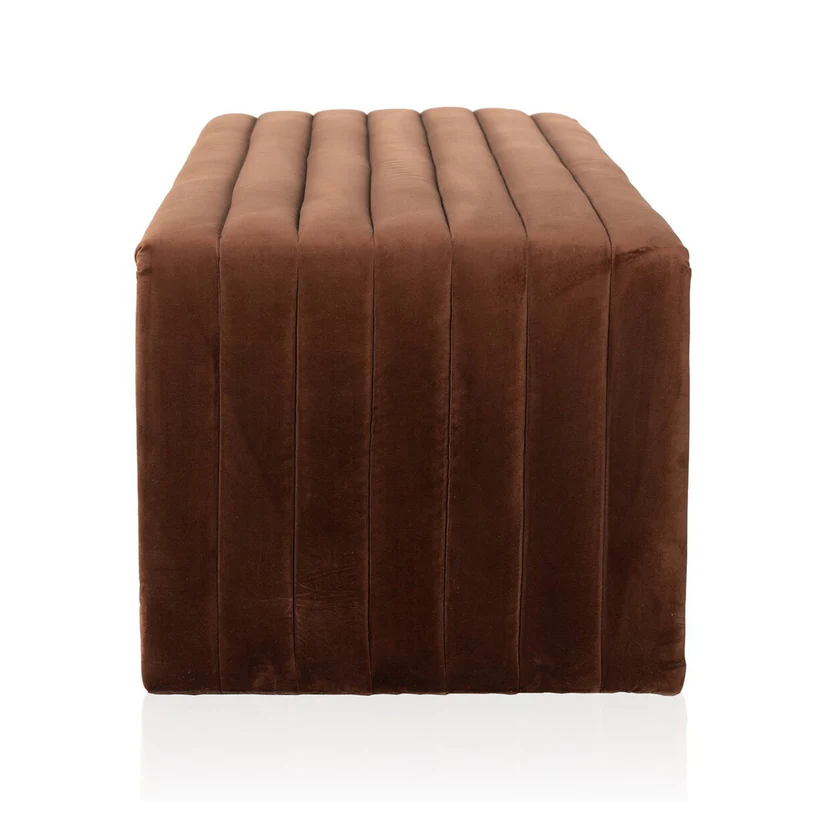 Mocha Velvet Channel Bench (8)