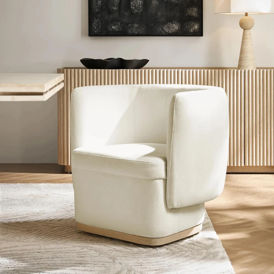 Solea Ivory Swivel Accent Chair (9)