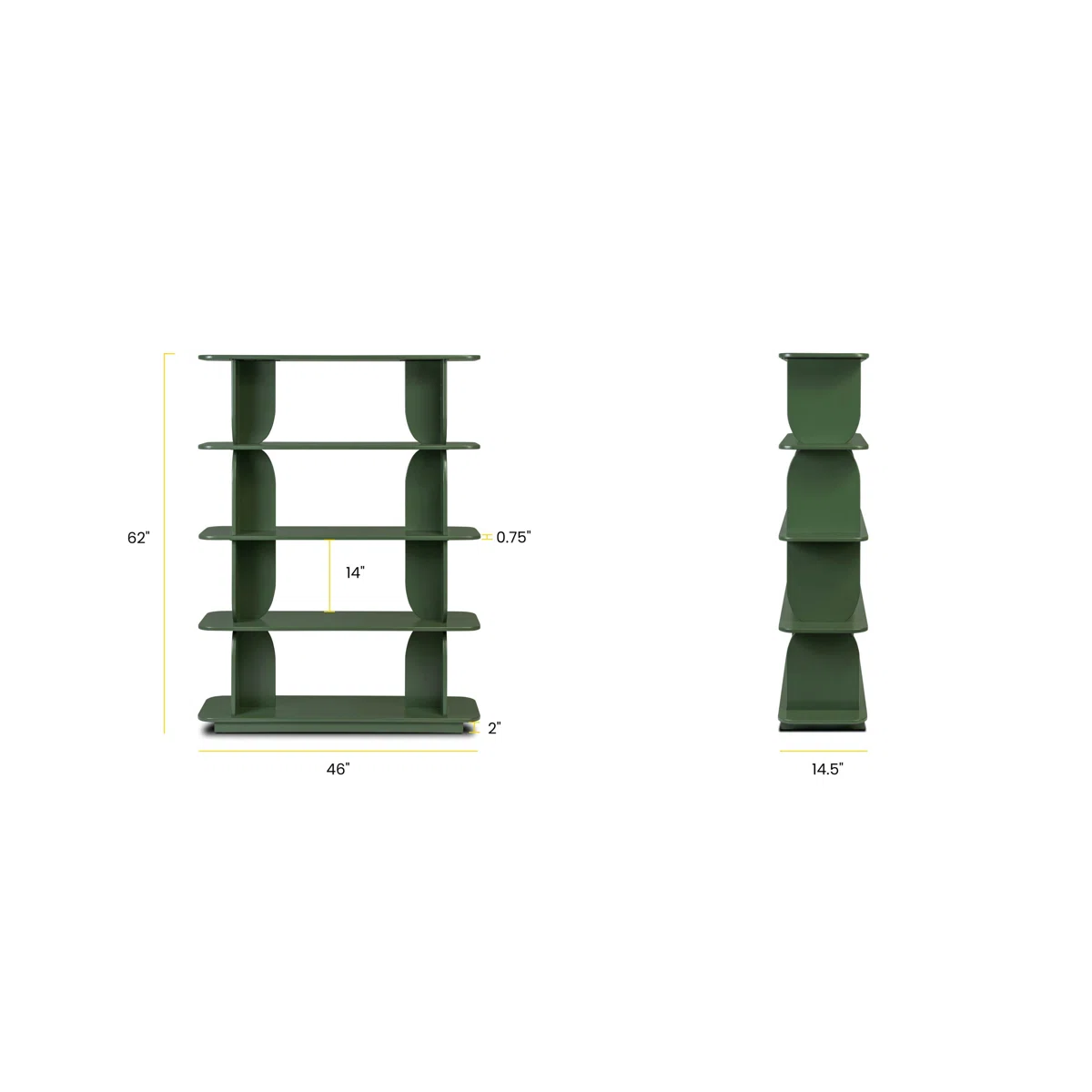 Arden Bookshelf Green (6)