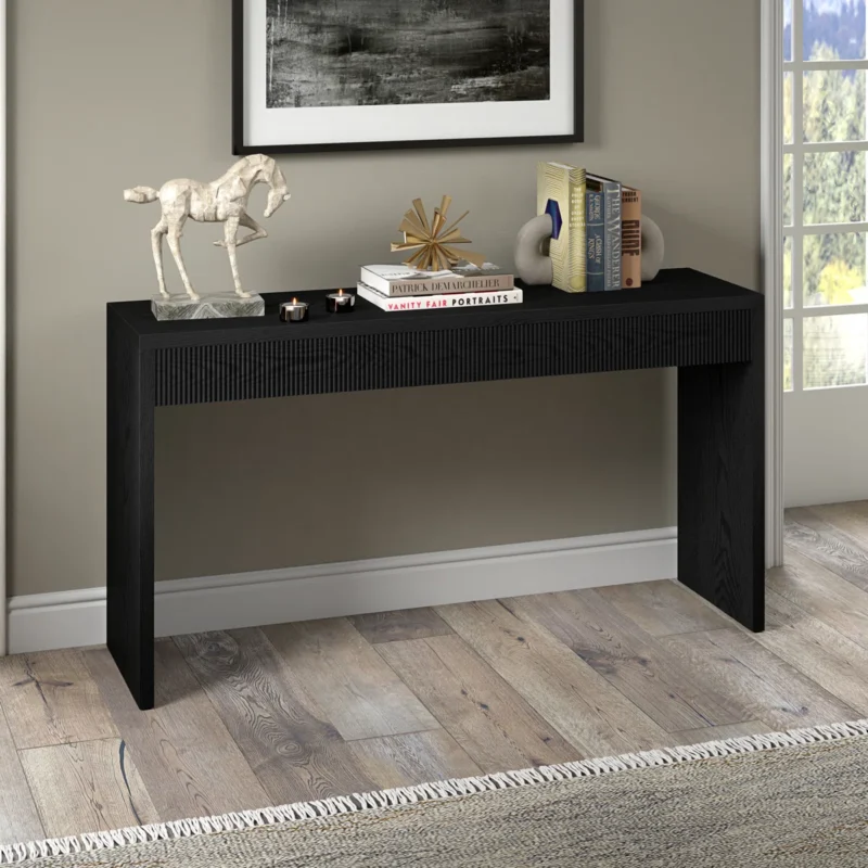 cavendish fluted console table espresso finish