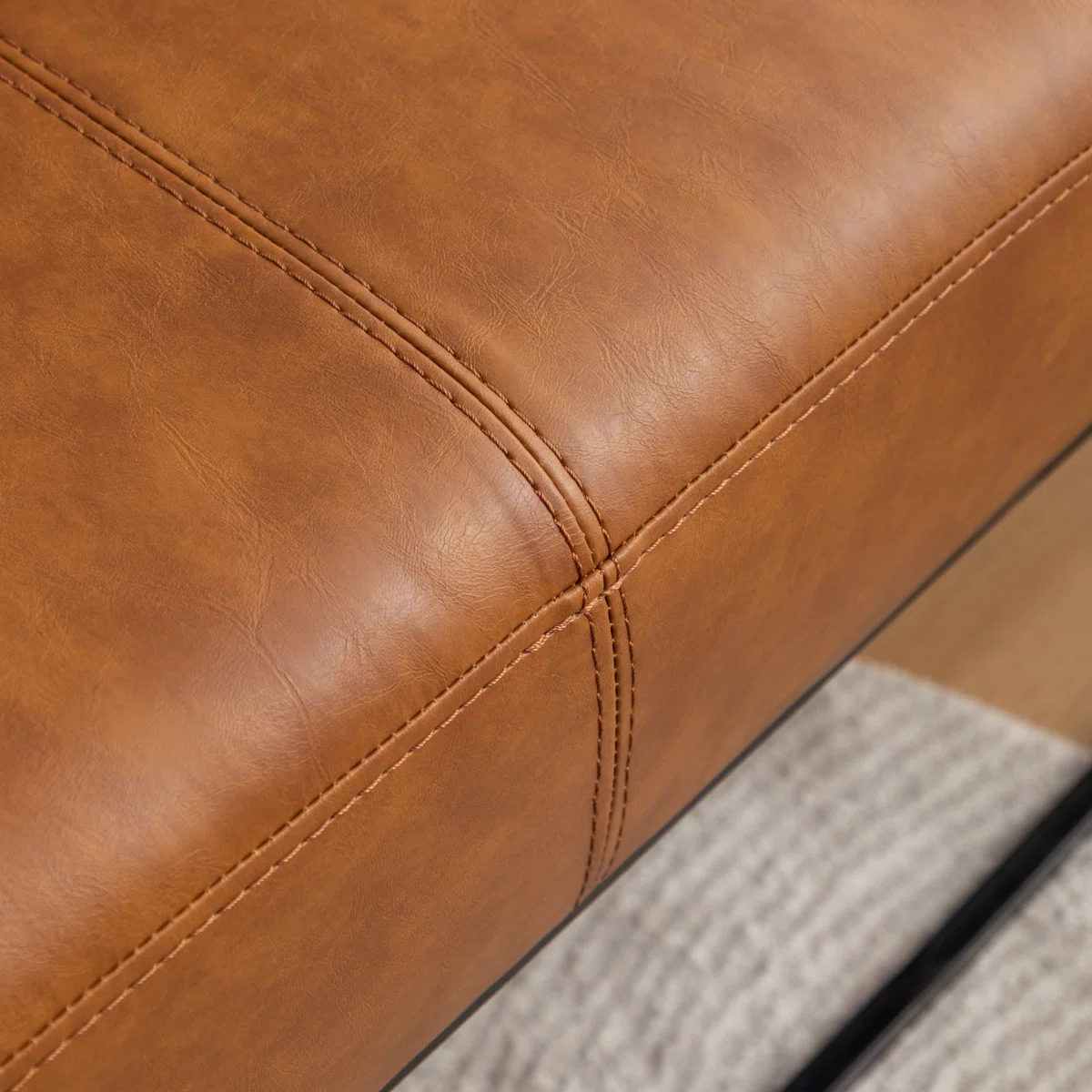 Arlo Faux Leather Upholstered Bench (1)