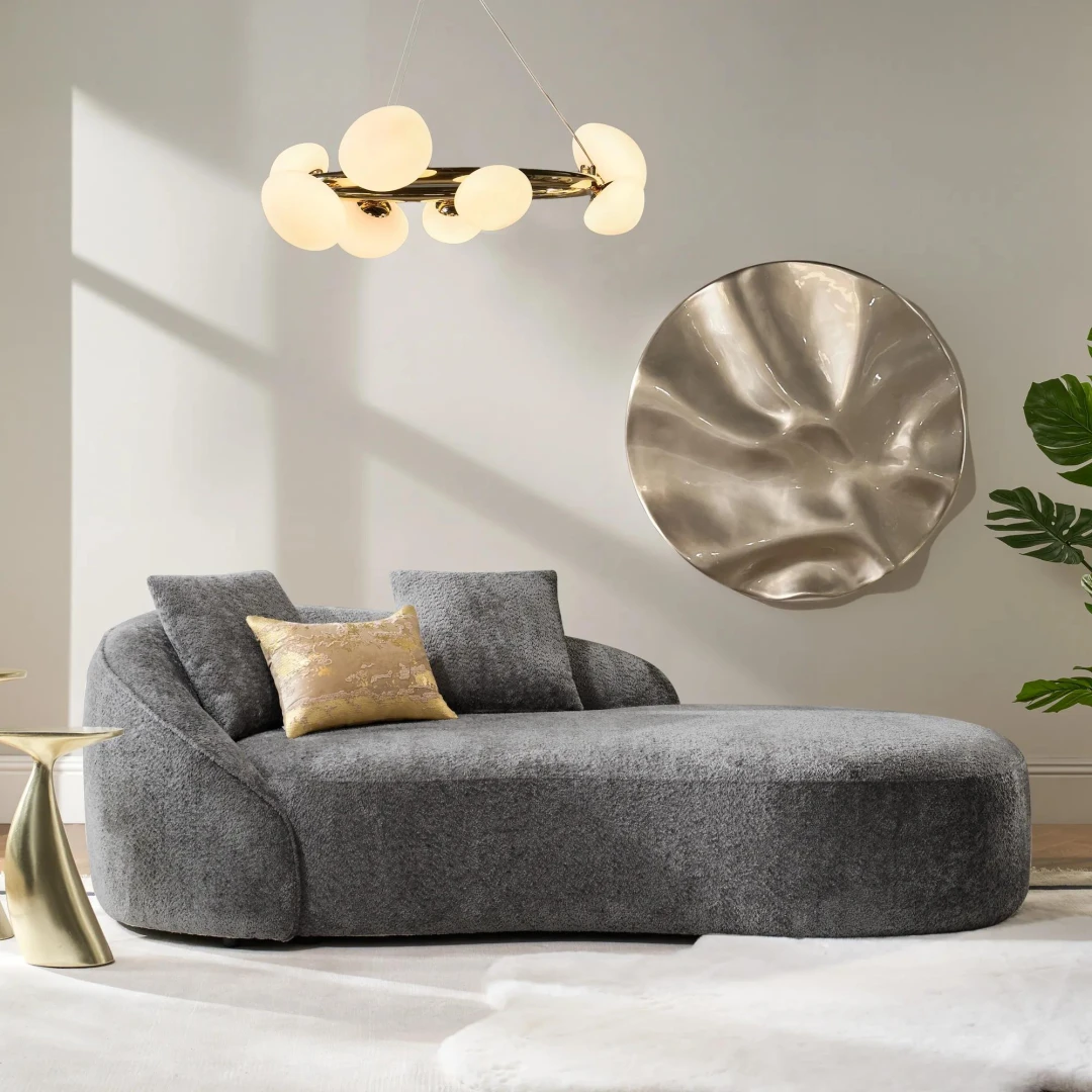 Aurora Curved Chenille Chaise (8)