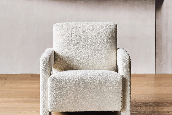 celeste cream boucle armchair