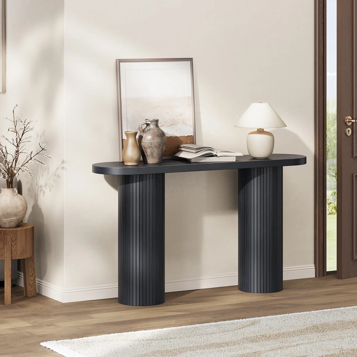 Elowen Oval Tambour Console Table (1)