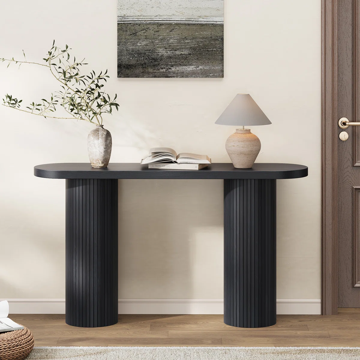 Elowen Oval Tambour Console Table (4)