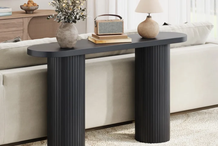 gennari fluted console table 55 inch