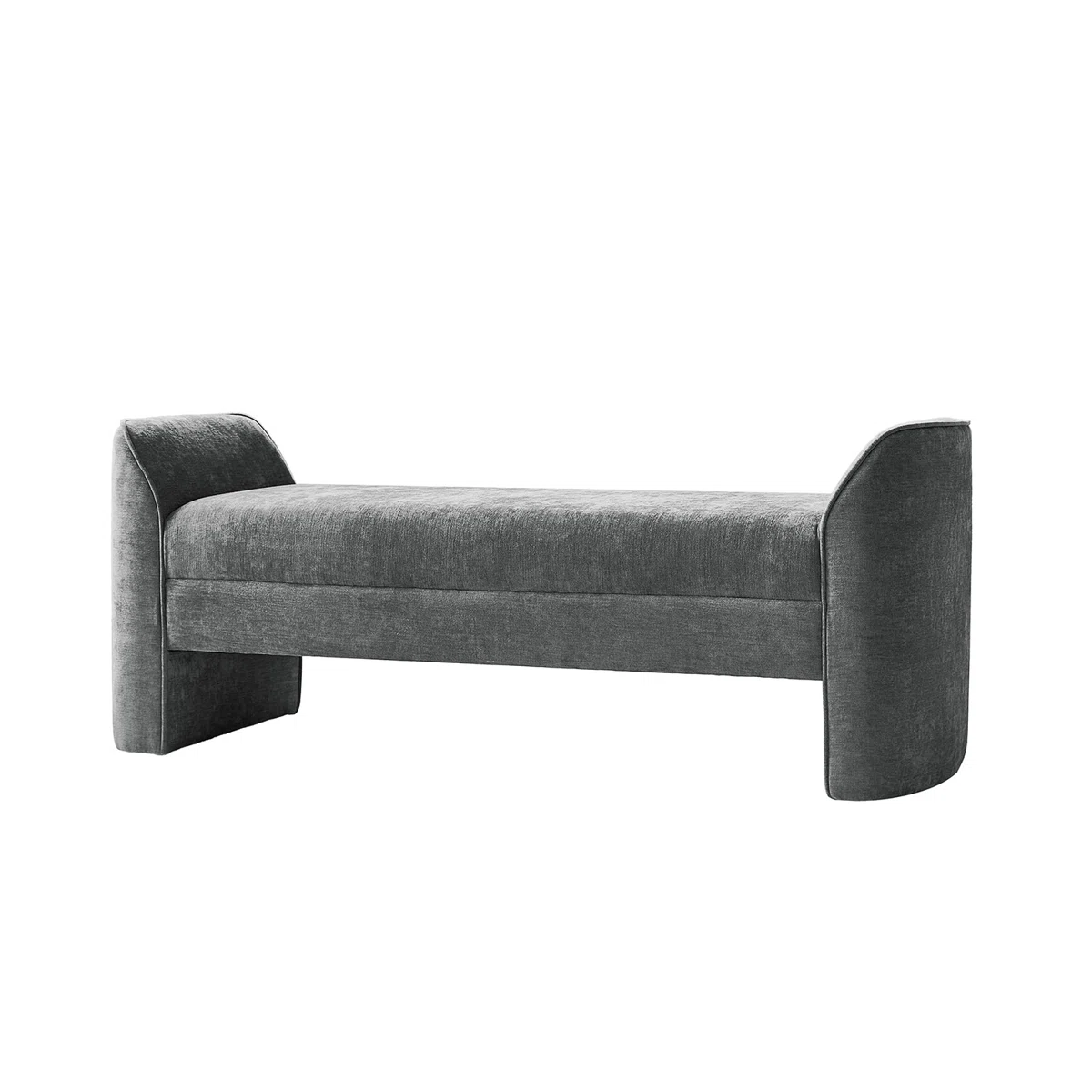 Liora Modern Chenille Upholstered Bench (1)