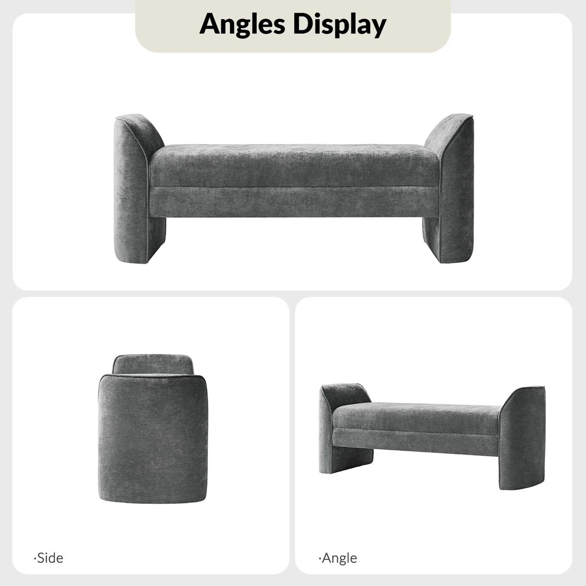 Liora Modern Chenille Upholstered Bench (6)