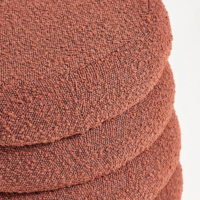 Luxe Bouclé Pouf with Brass Base (16)