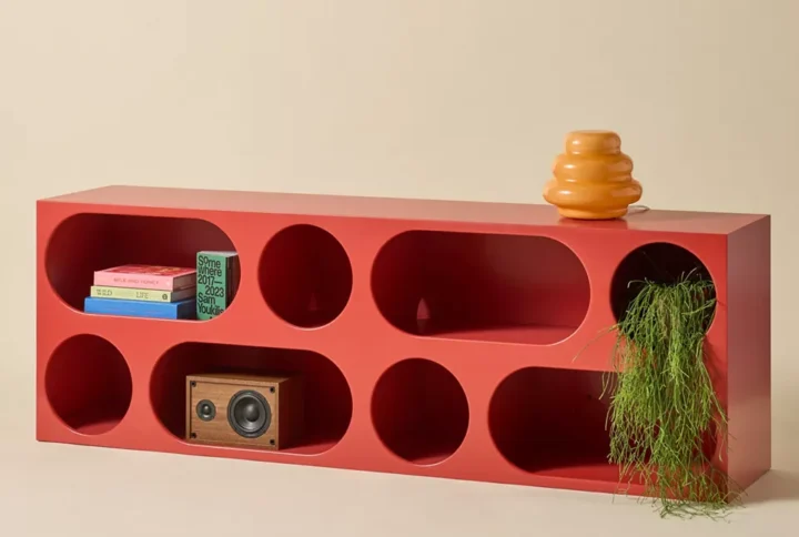 lyra 8 cubbies storage console modern design