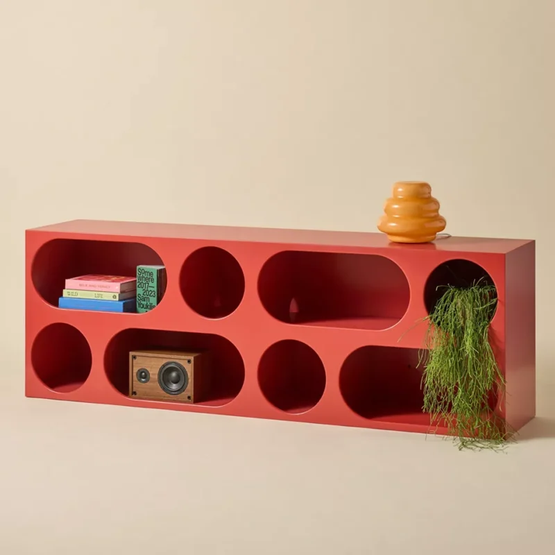 lyra 8 cubbies storage console modern design