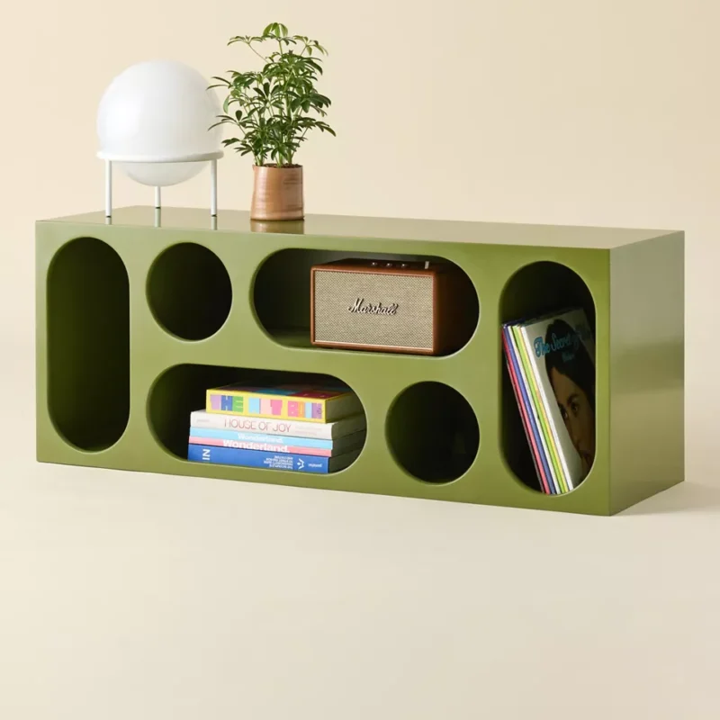 nova 6 cubbies media console modern storage