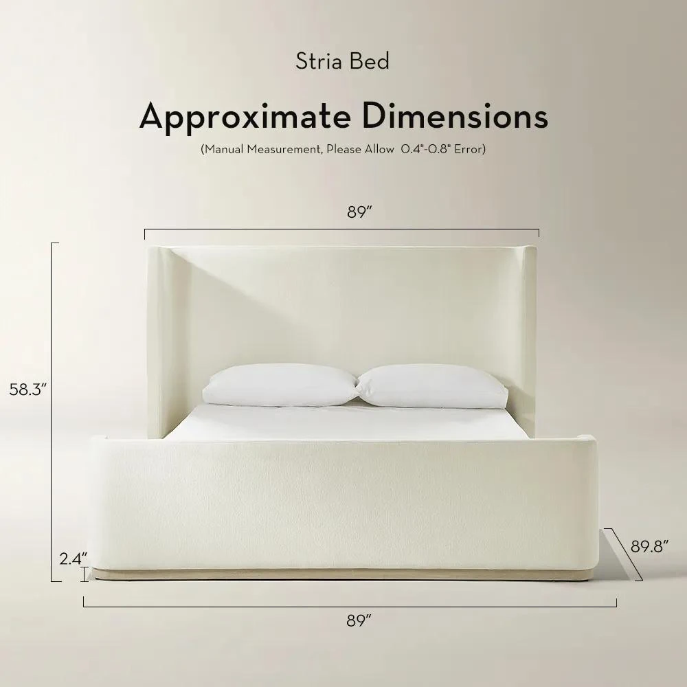 Serene Stria Wingback Bed (5)