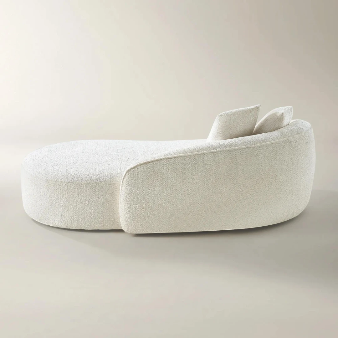 Solara Curved Chenille Chaise (2)