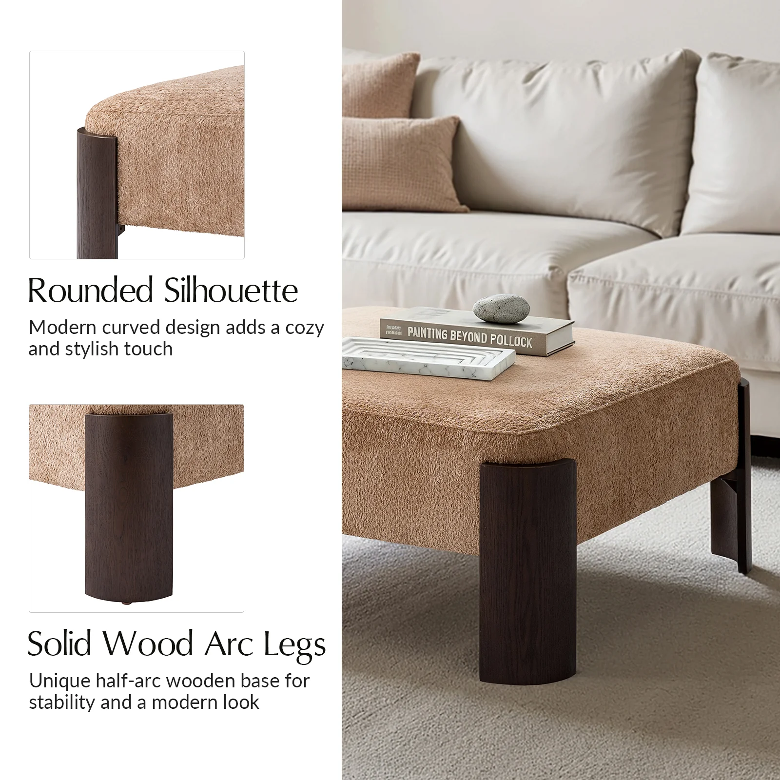 Aurora Modern Round Ottoman