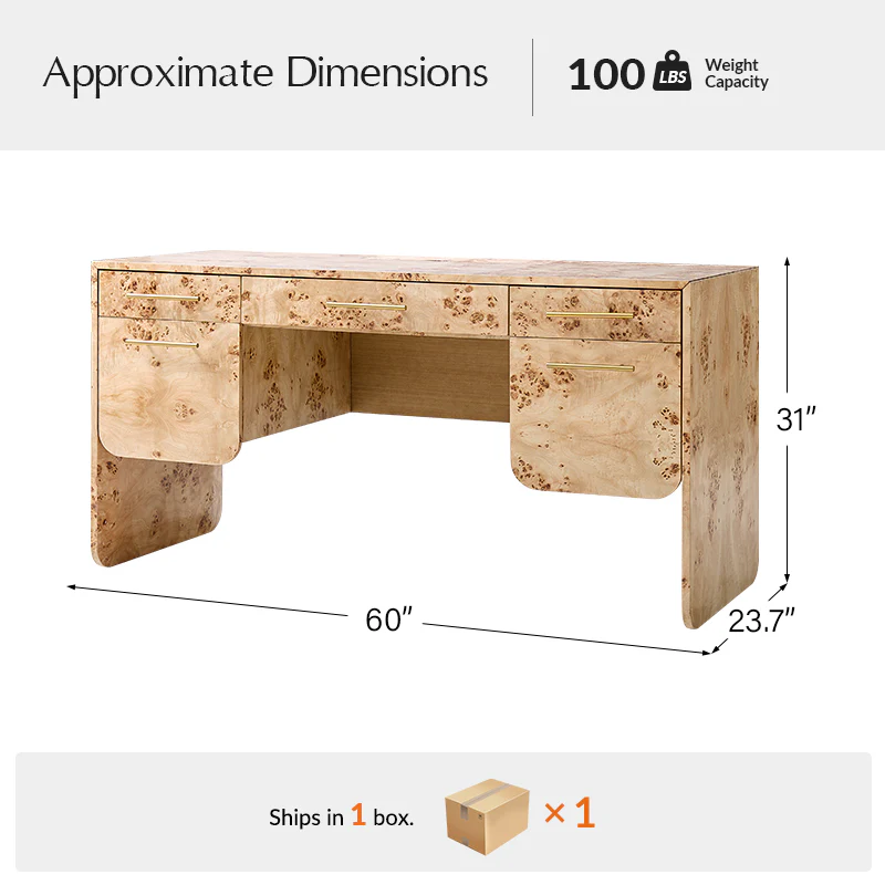 Burl Wood Desk (1)