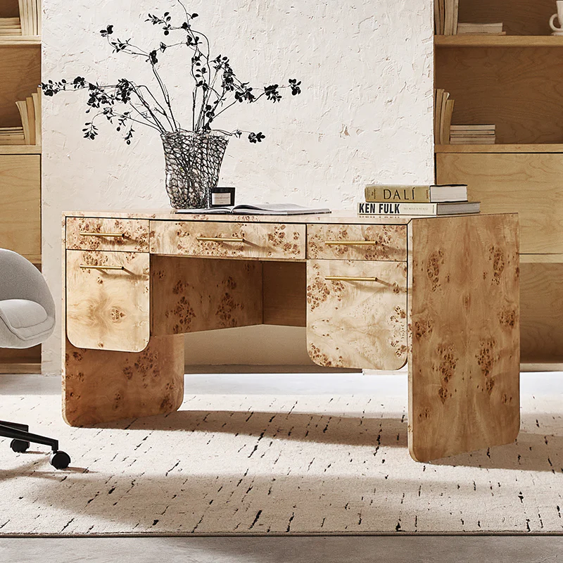 Burl Wood Desk (14)