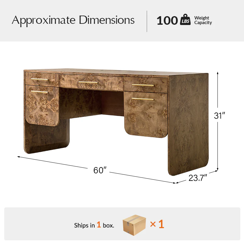Burl Wood Desk (7)