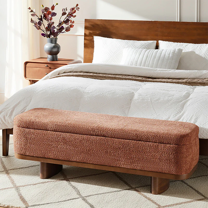 Claire Modern Chenille Upholstered Storage Bench (7)