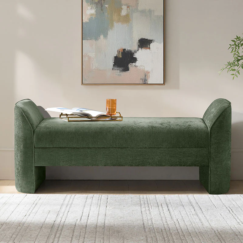 Diana Modern Chenille Upholstered Bench (15)