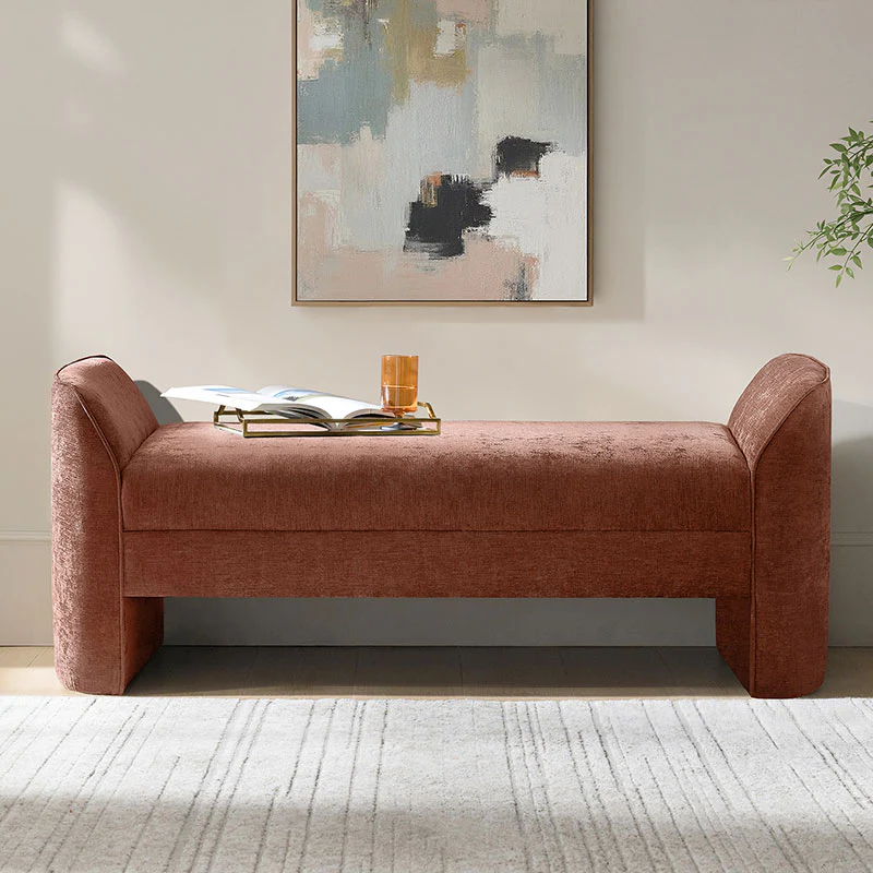 Diana Modern Chenille Upholstered Bench (20)