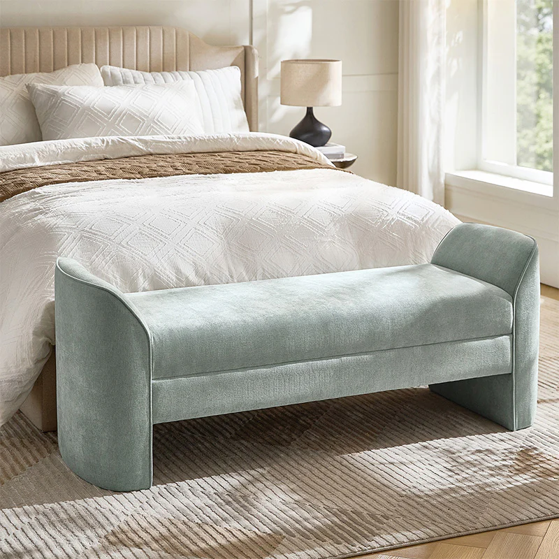 Diana Modern Chenille Upholstered Bench (7)