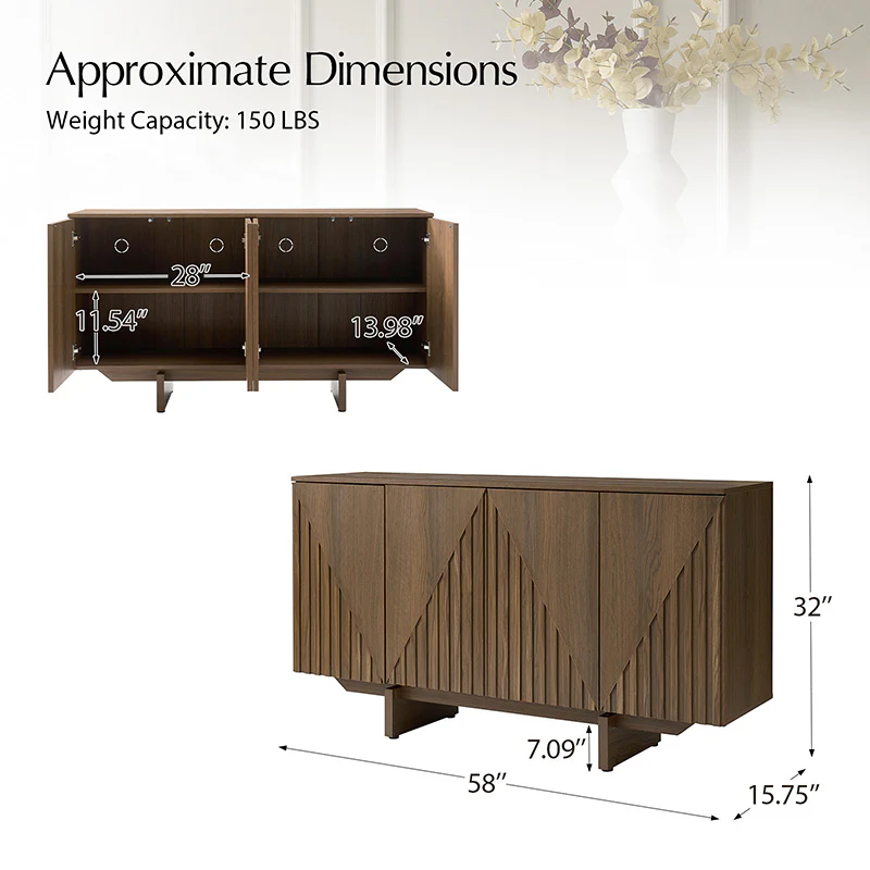 Dietreich Wooden Buffet Sideboard (12)