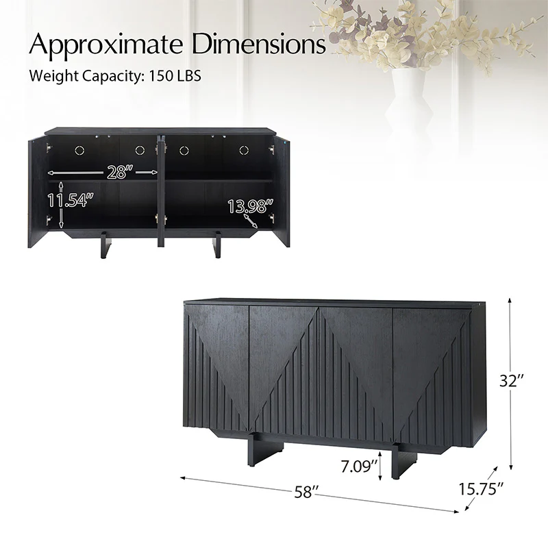Dietreich Wooden Buffet Sideboard (4)