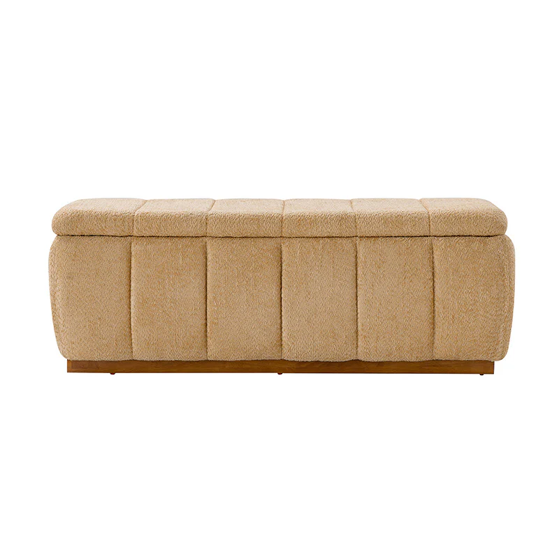 Luna 50.5 Wide Chenille Upholstered Storage Bench (18)
