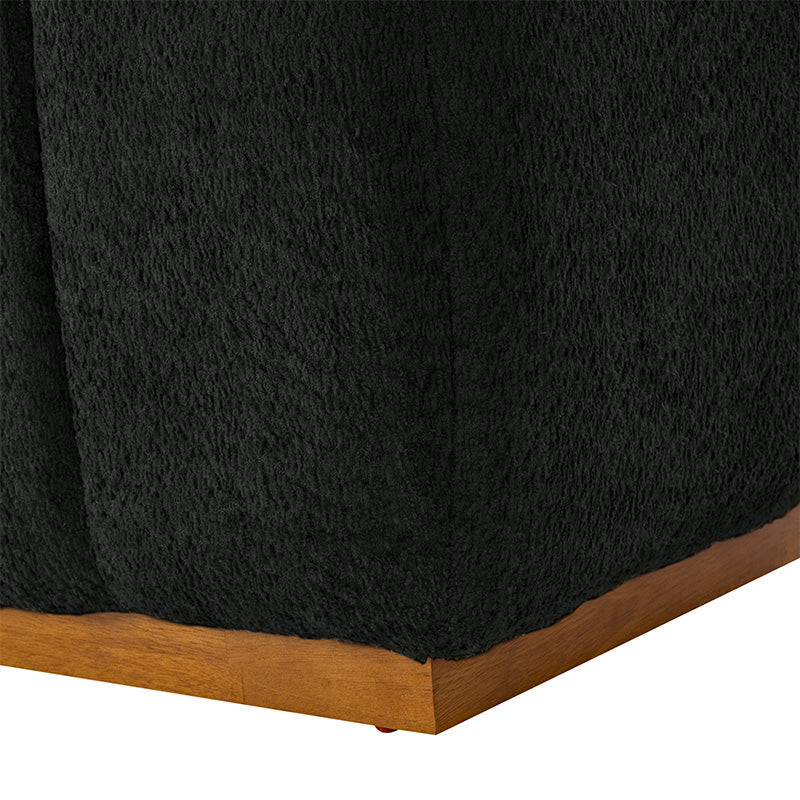 Luna 50.5 Wide Chenille Upholstered Storage Bench (2)