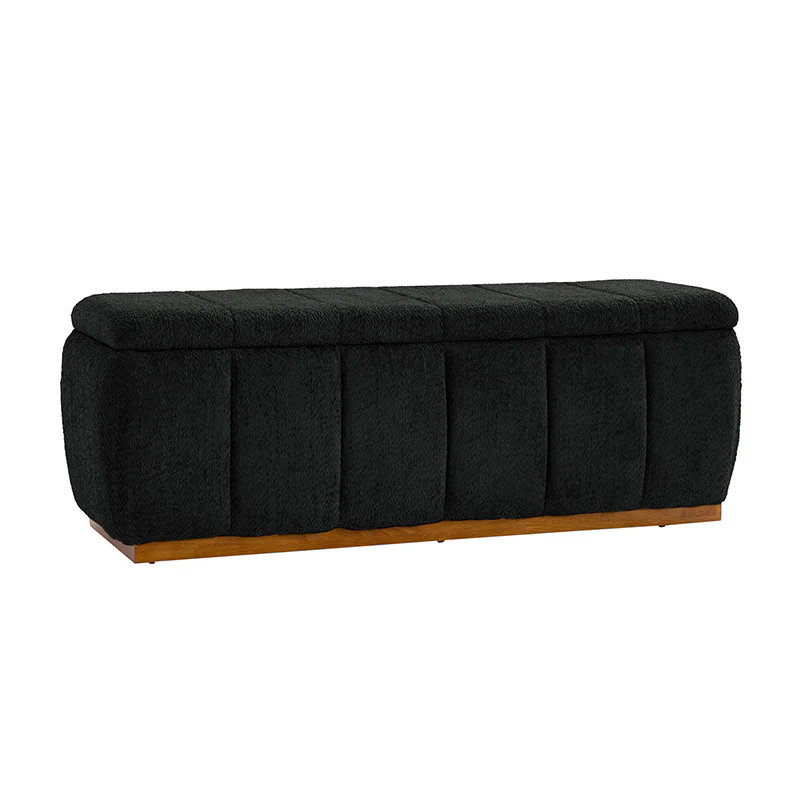 Luna 50.5 Wide Chenille Upholstered Storage Bench (25)