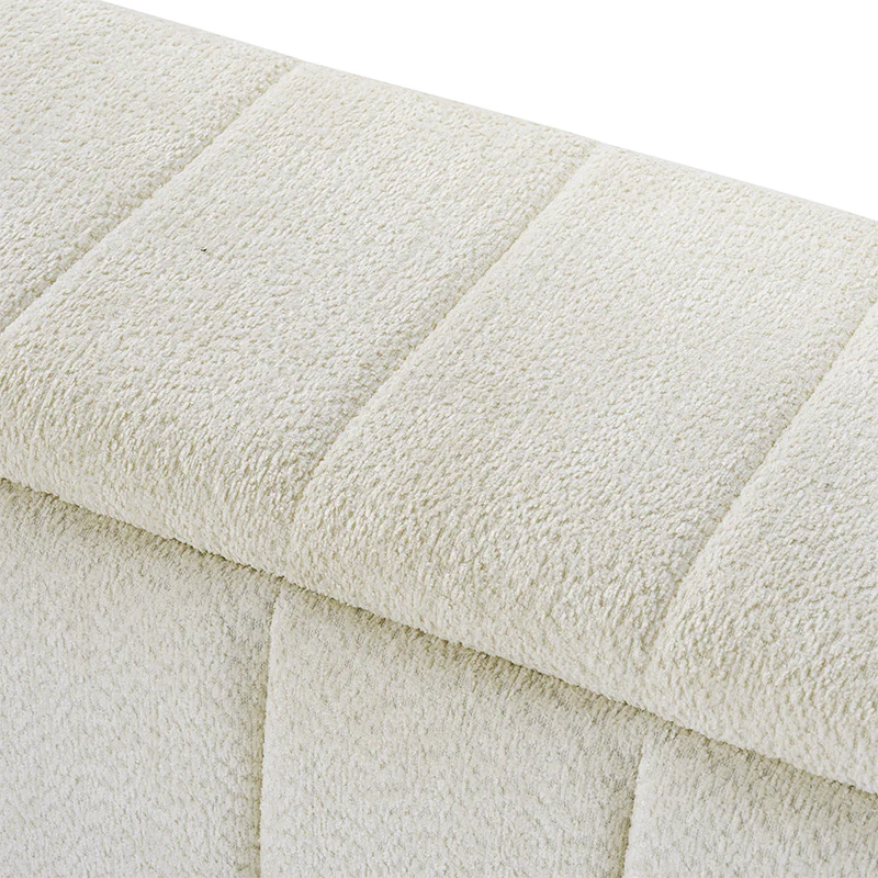 Luna 50.5 Wide Chenille Upholstered Storage Bench (7)