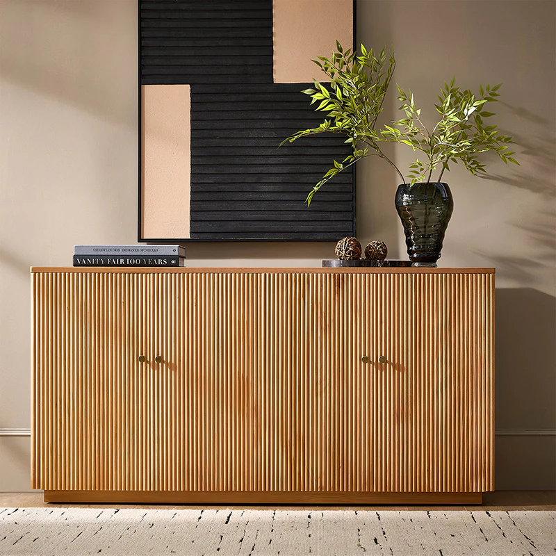 Mack Modern Fluted Solid Wood Sideboard. (13)
