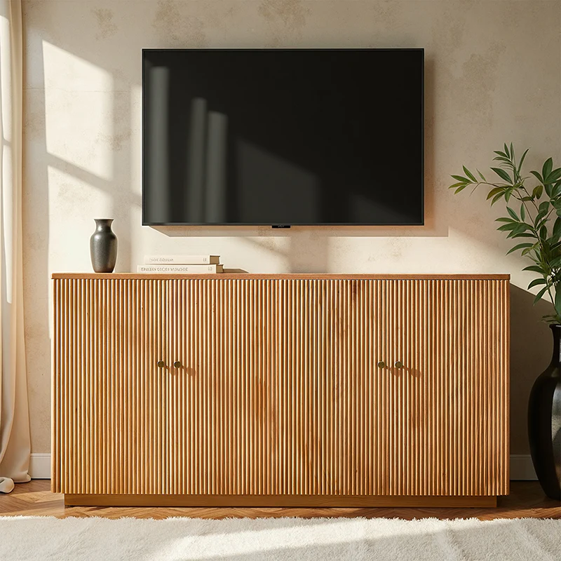 Mack Modern Fluted Solid Wood Sideboard. (14)