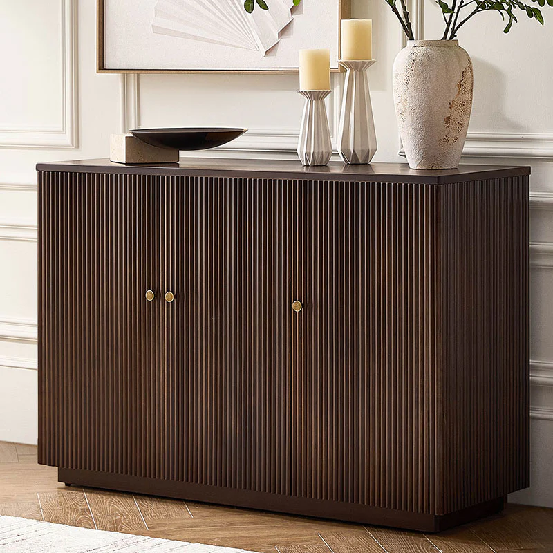 Mack Modern Fluted Solid Wood Sideboard. (4)